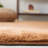 Faux Rabbit Fur Performance Machine Washable Solid Color Rug-1938633249