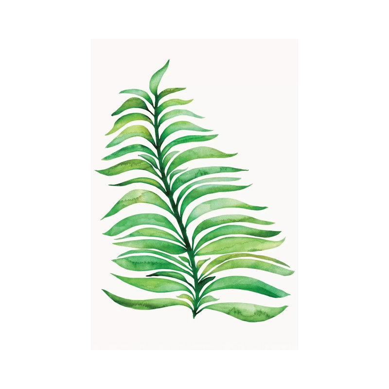 Tropical Leaf - Wrapped Canvas Painting, 20.32 cm H x 30.48 cm W