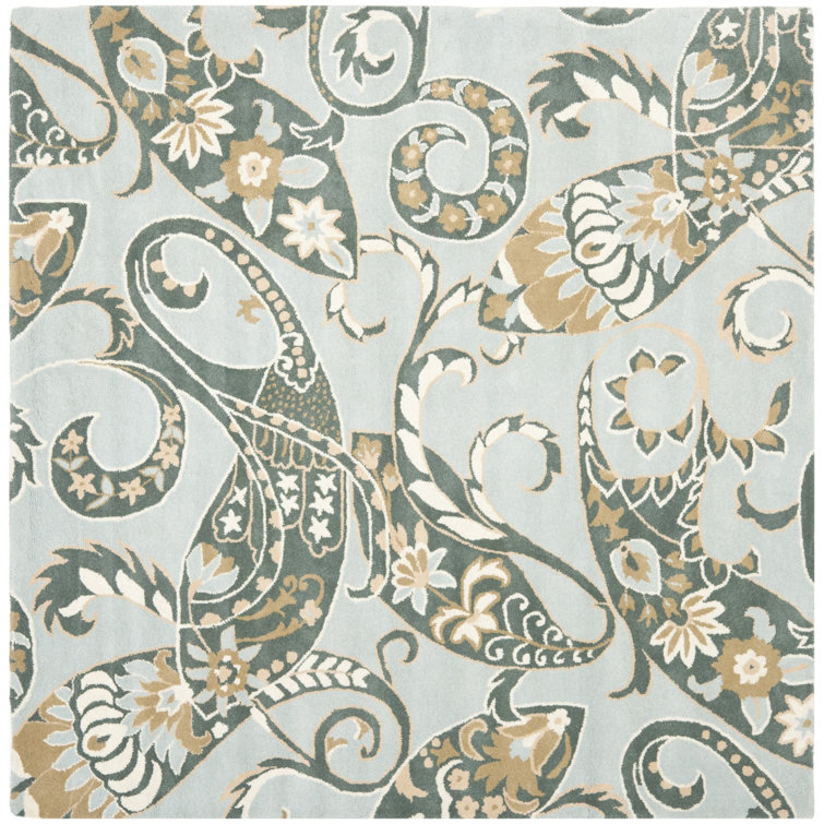 Matthews Hand Tufted Wool Floral Rug
