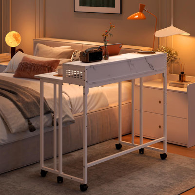 Folding Desk With Storage Shelf by Latitude Run