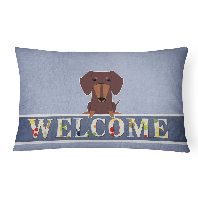  Coussin Dachshund Welcome, Chocolat