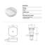 Lavabo de salle de bain vasque carré en porcelaine vitrifiée avec drain escamotable L 17 po x l 17 po