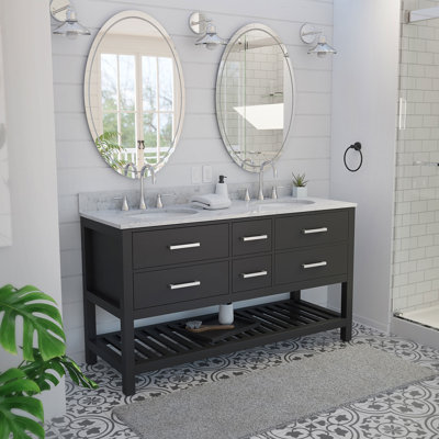 60" Double Bathroom Vanity Set
