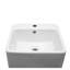 Lavabo sur pied en céramique blanc classique 16 po pour petites salles de bain et salles d'eau