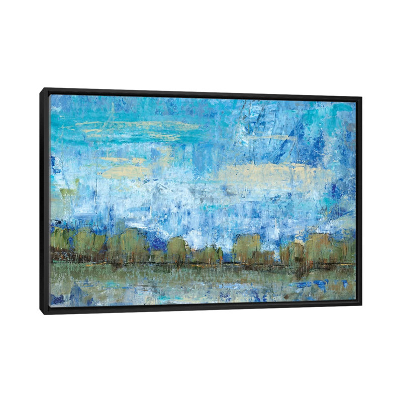 « forest edge ii », impression sur toile, H 18 po x l 26 po x P 1,5 po, Toile avec cadre noir, Pas de tapis