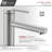 Stylish Single-Handle 11" Brushed Stainless Steel Bathroom Faucet-55551429