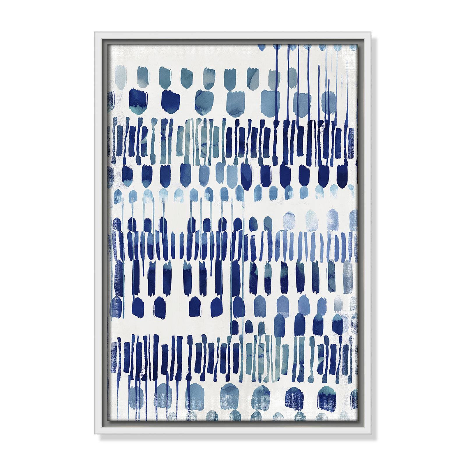 Fynn "Continuously I" Painting by Eva Watts, 19.5" H x 13.5" W x 2" D, White Framed Canvas, No Matte
