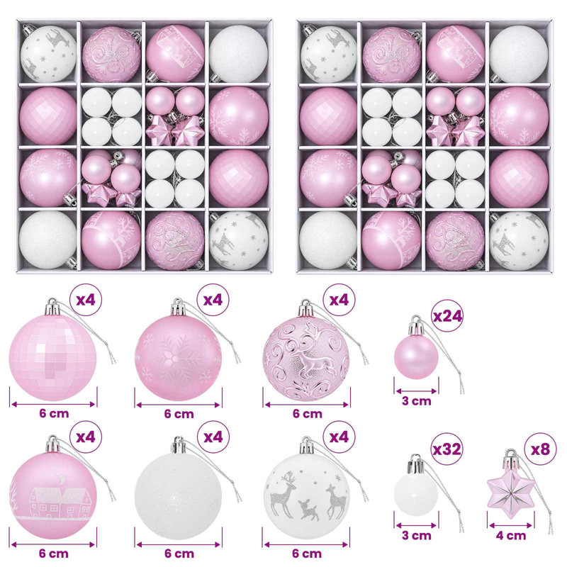 6, Pink, White