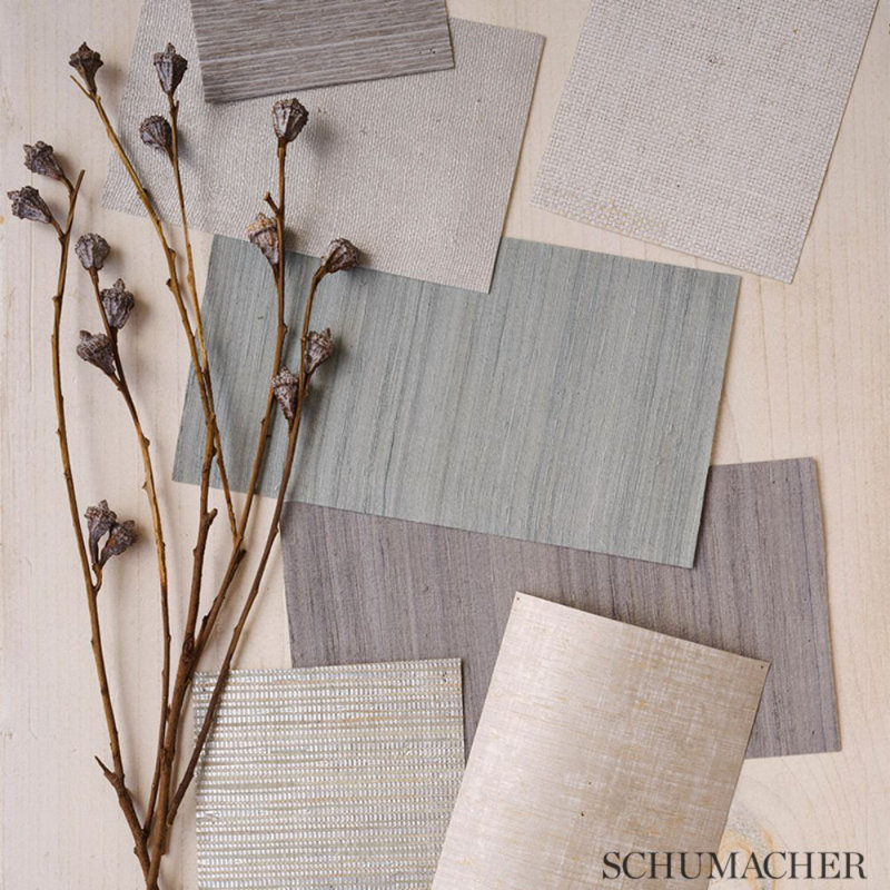 Shaded Silk Wallpaper, Stone