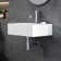 Turner 430mm x 310mm Rectangular Wall Hung Bathroom Sink Basin with Overflow