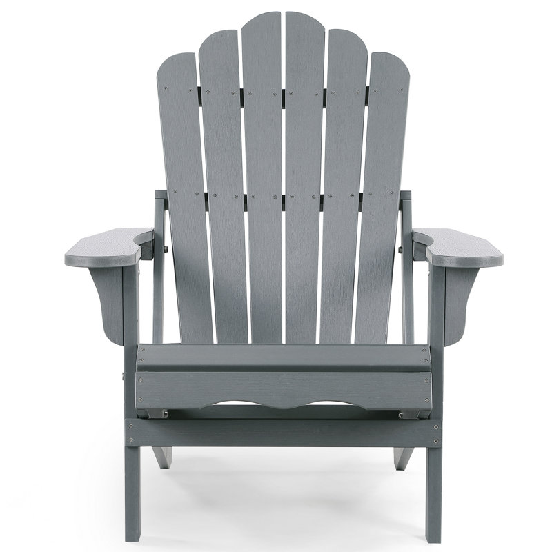 Chaise Adirondack pliante en plastique Henninger, gris