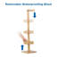 Bamboo Freestanding Toilet Paper Holder Storage Roll holder 5 Toilet Paper Rolls