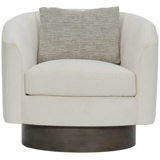 Camino Leather Swivel Barrel Chair