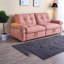 Canapé-lit multifonctionnel en velours rose, style moderne convertible pour les salons
