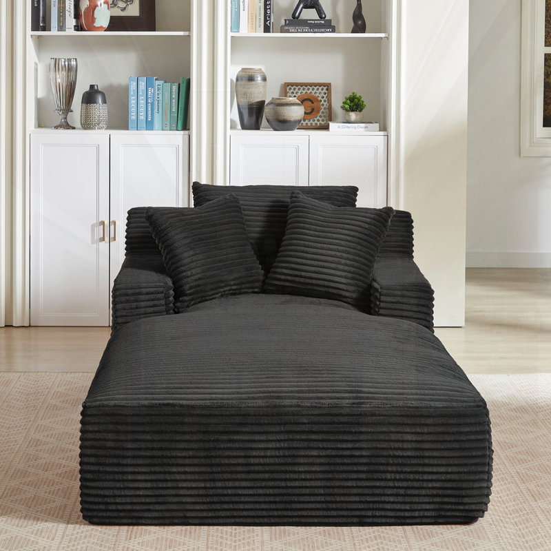 Chaise longue surdimensionnée pour l'intérieur,, Noir