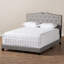 Grand lit rembourré Gandert, gris clair, H 50,9 po x l 64,1 po x L 83,3 po Gandert-29885489-29885491