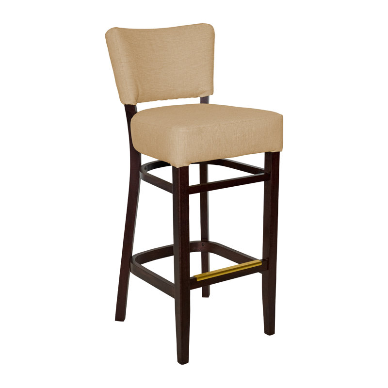 Tabouret de bar Madison, Bois brun foncé, Tanné