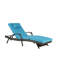 Ensemble de 2 chaises longues d'extérieur en osier avec coussins, chaise longue inclinable en osier-134933687