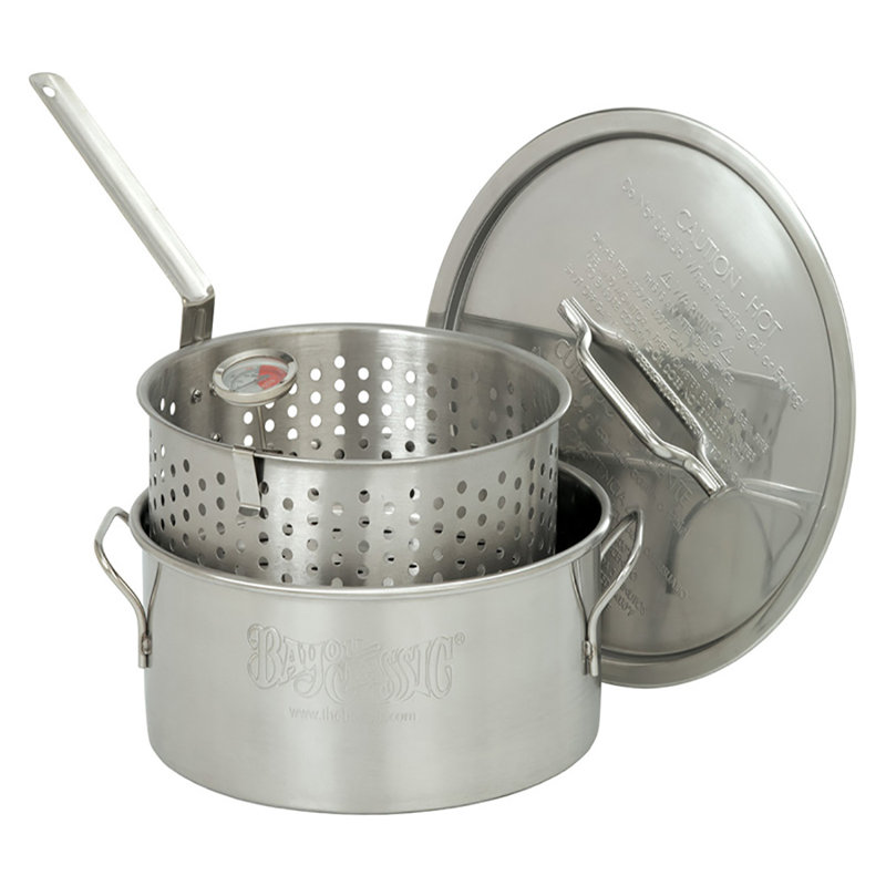 Bayou Classic 10 qt. Non-Stick Stainless Steel Stainless Steel Steamer Pot