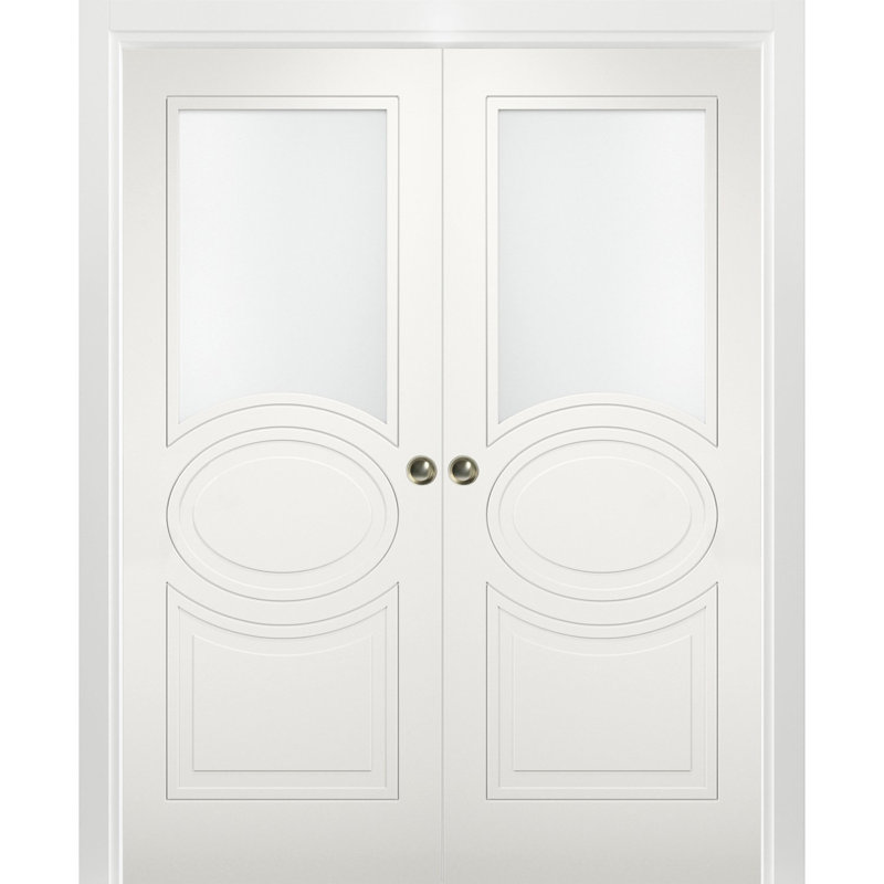 Portes coulissantes en verre givré Mela, 84 po x 84 po