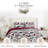 Merry Town White/Green/Red Microfiber Reversible Quilt Set-1055030102