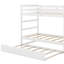 Lit superposé simple au-dessus de simple avec lit gigogne simple et 3 escaliers de rangement-289937942