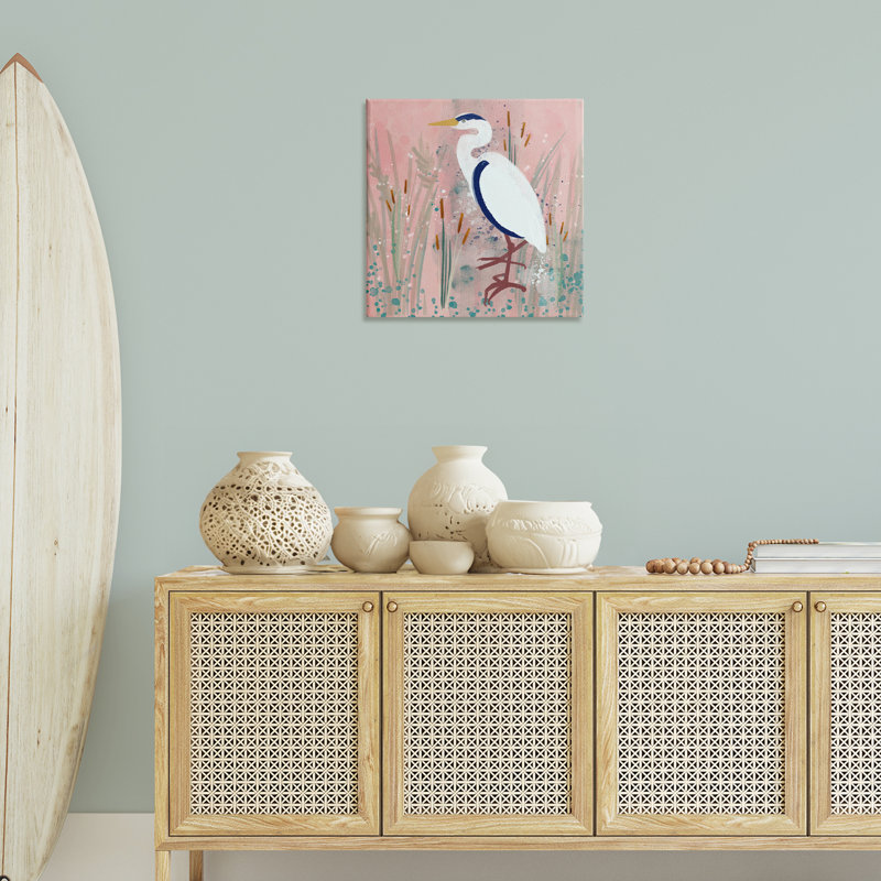 «Coastal White Bird» par Juliet Rose Philips, H 36 po x l 36 po x P 1,5 po