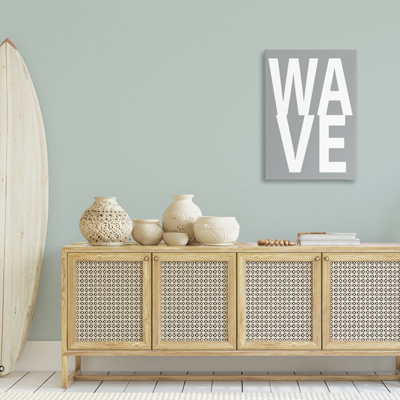 «Wave Wave» sur toile grise par Jamie MacDowell, H 36 po x l 24 po