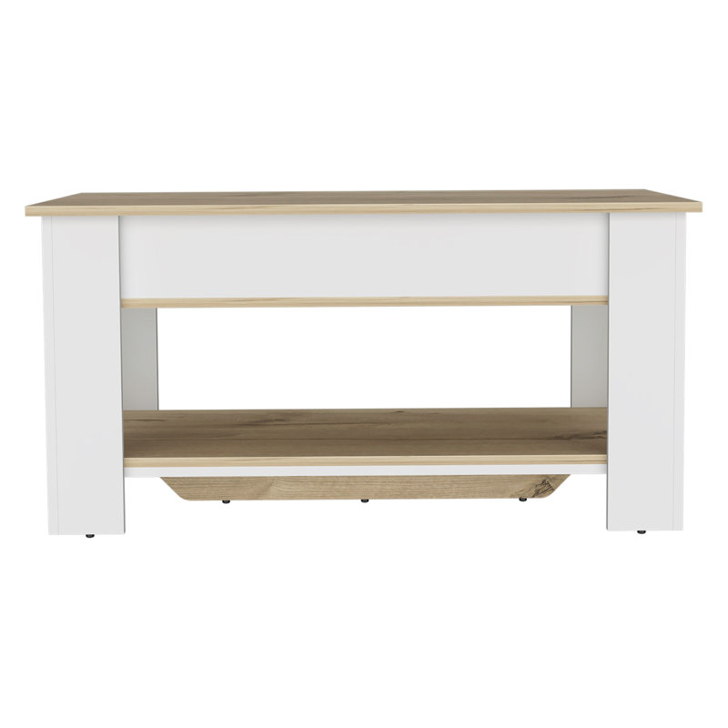 Karmen 1-Shelf Lid Top Storage Table , White