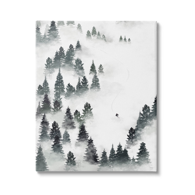 «Winter Ski Slopes Mountain» par Ziwei Li, H 20 po x l 16 po x P 1,5 po