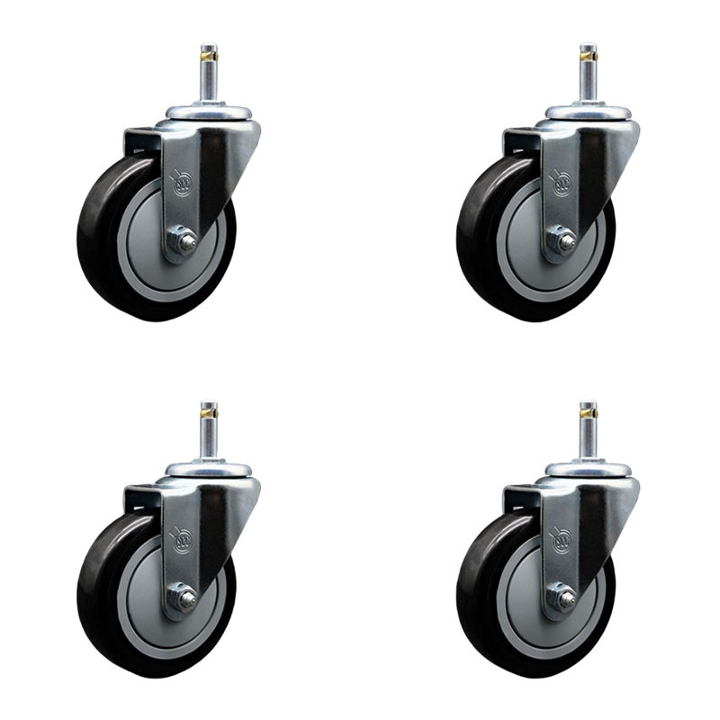 Grip Ring Stem Caster, Black