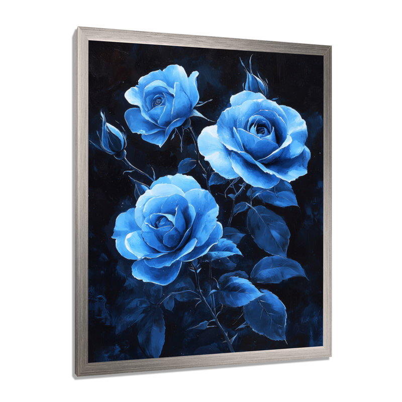 Chandley - impressions murales florales, Argent argent, H 20 po x l 12 po, Reproduction encadrée d'une seule photo