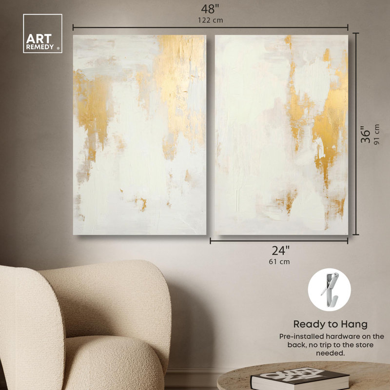 "Tranquility pair", ensemble de 2 reproductions d'art sur toile par , H 36 po x l 24 po, Toile tendue, Ne s’applique pas