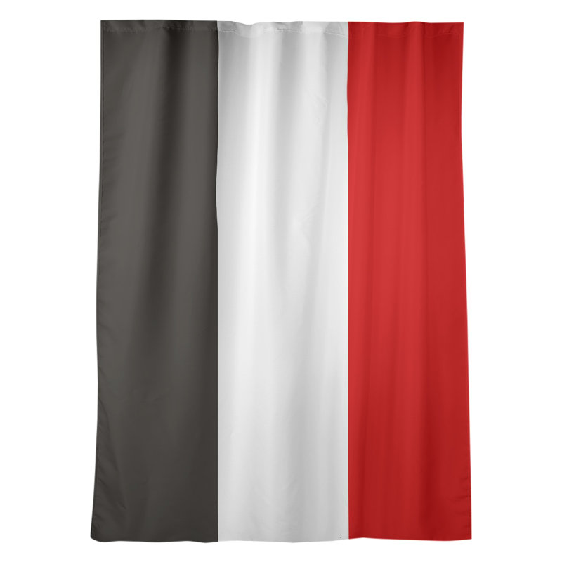 Mississippi Rebellion Sateen Room Darkening Curtain Single Panel, Black/Silver/Red