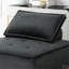 Chaise longue sans accoudoirs en velours noir Aveline