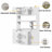 78.7" Freestanding Bathroom Storage Cabinet With Open Shelving