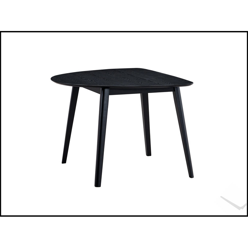 Élégante table de salle à manger rectangulaire au fini noir véritable, durable et élégante pour les intérieurs modernes