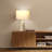 Brightech Nathaniel 20" Cement LED Table Lamp with Cream Cotton Drum Shade