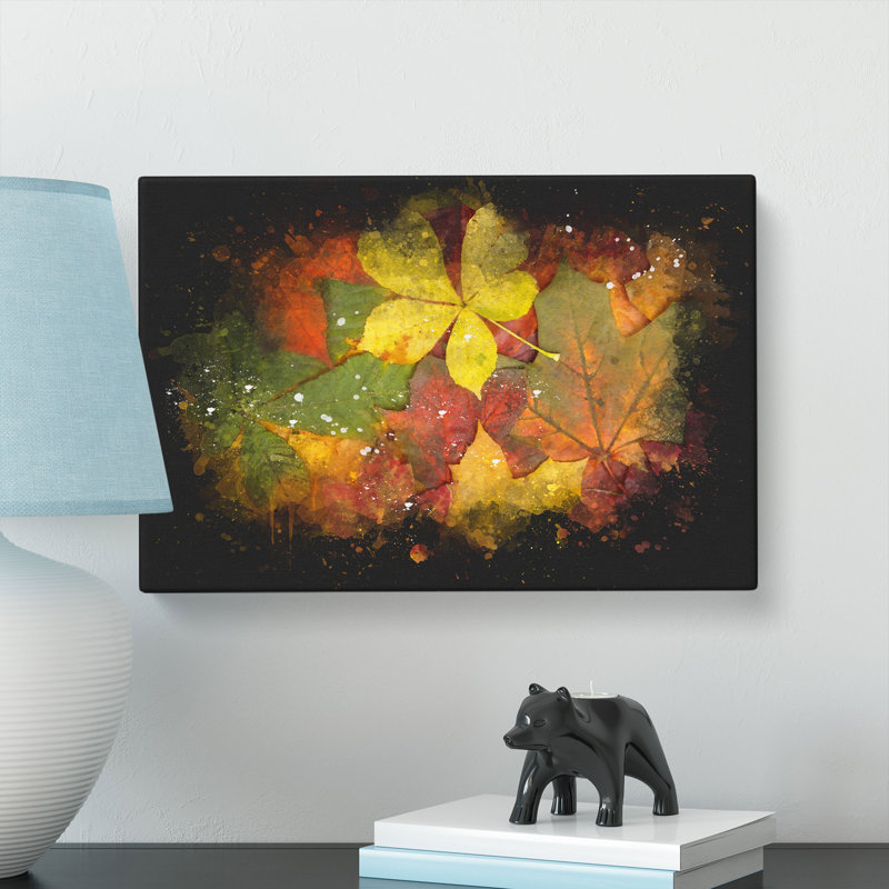 Leaves on an Autumn Forest - Wrapped Canvas, 40cm H x 60cm W x 3cm D