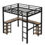 Lit mezzanine avec bureau pour lit simple TG - structure en métal robuste, finition noire et-925432241-925432246