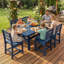 Ensemble repas d'extérieur 7 pièces en PEHD | 1 table + 6 chaises | Résistant aux intempéries, stable aux rayons UV et écologique-983341740
