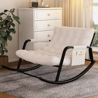 Rocking Chair for Living Room Double Papasan Chair with Cushion Indoor Outdoor by Ebern Designs