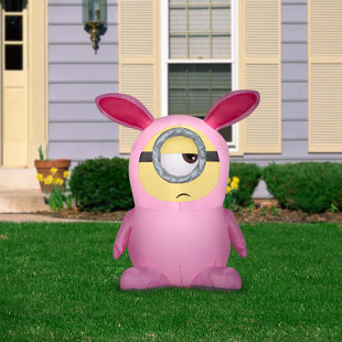 Combinaison gonflable Minions Stuart en rose
