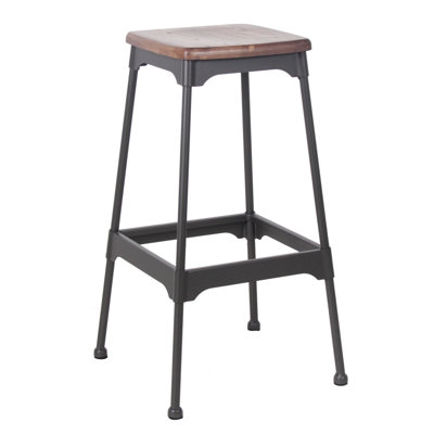 Tetbury Bar Stool with Steel Frame