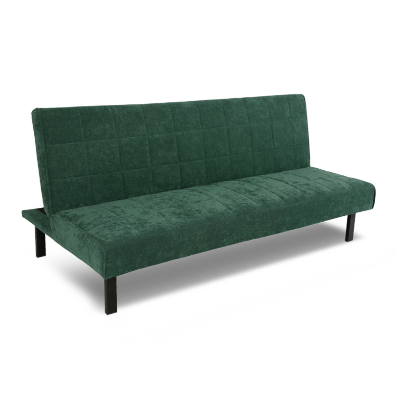 3 Seater Linen Sofa Bed, Green
