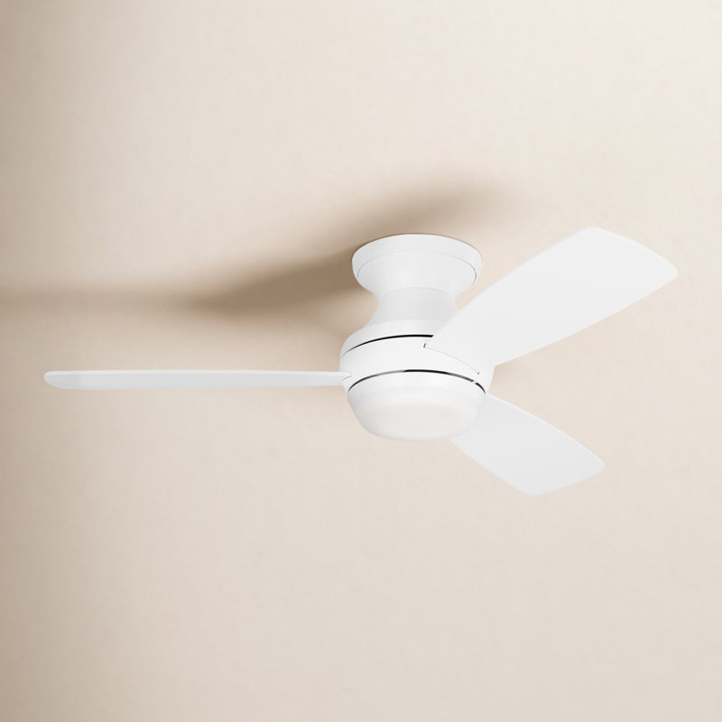 Rivers Ceiling Fan with LED Lights, Matte White, 52 inches
