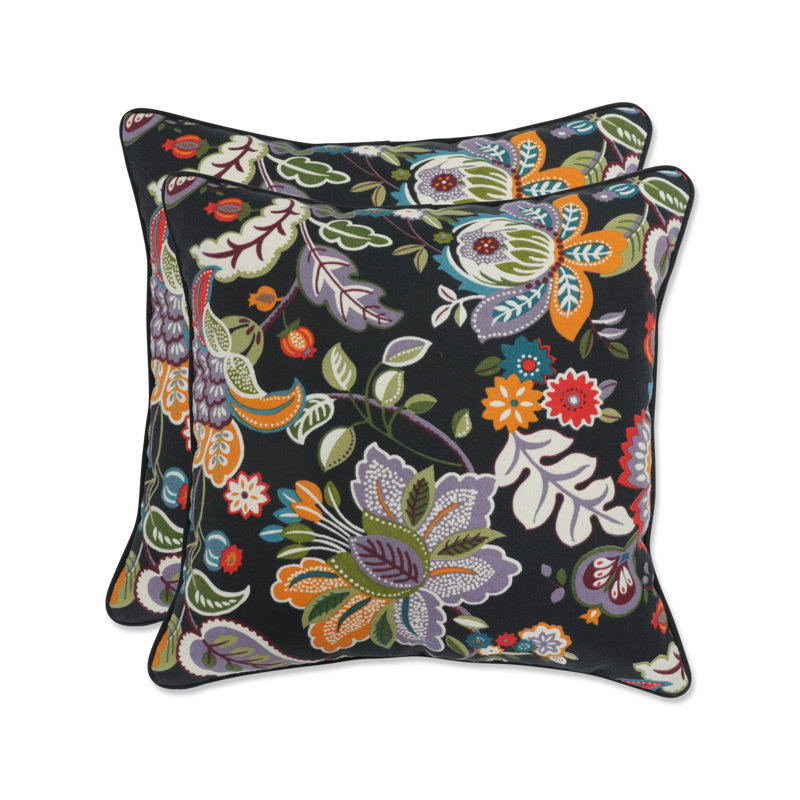 Floral Outdoor Throw Pillow