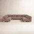 June U Shaped Modular Sectional Dark Brown
