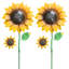 Set of 2 Metal Flowers Decorative Garden Stakes