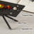 Rectangle Black Glass Coffee Table 38.62", Metal Legs For Guest Room Decor, Versatile, Simple Assembly-1223464980-1223464977
